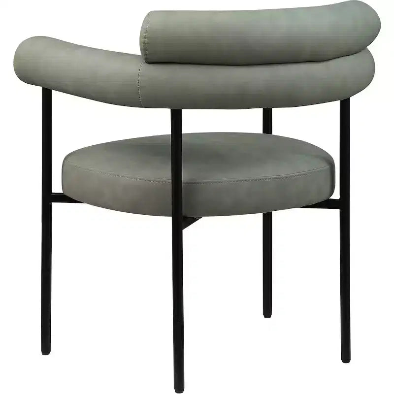 Meridian Furniture, Chaise de salle à manger Blake en cuir végétalien, Lot de 2