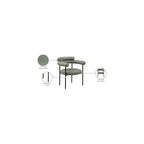 Meridian Furniture, Chaise de salle à manger Blake en cuir végétalien, Lot de 2