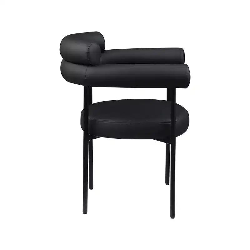 Meridian Furniture, Chaise de salle à manger Blake en cuir végétalien, Lot de 2