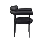 Meridian Furniture, Chaise de salle à manger Blake en cuir végétalien, Lot de 2
