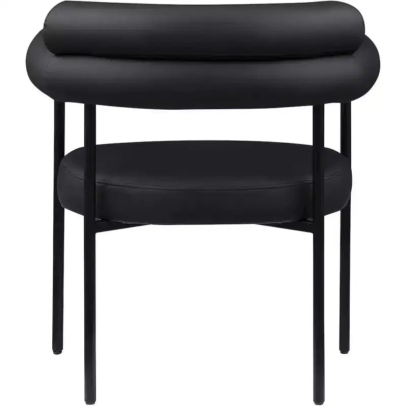 Meridian Furniture, Chaise de salle à manger Blake en cuir végétalien, Lot de 2