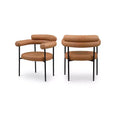 Meridian Furniture, Chaise de salle à manger Blake en cuir végétalien, Lot de 2