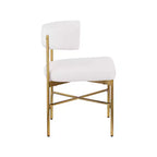 Meridian Furniture, Chaises de salle à manger Rivage en tissu texturé lin durable, lot de 2