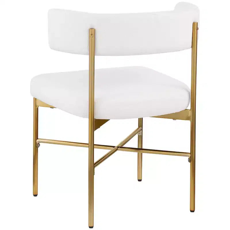 Meridian Furniture, Chaises de salle à manger Rivage en tissu texturé lin durable, lot de 2