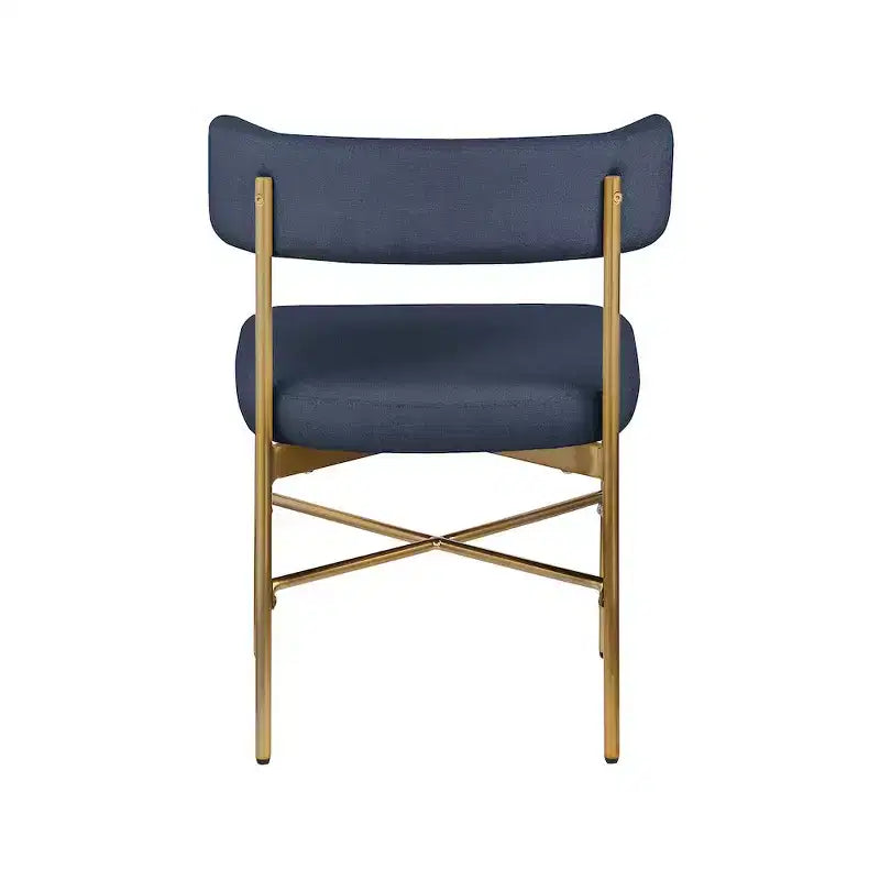 Meridian Furniture, Chaises de salle à manger Rivage en tissu texturé lin durable, lot de 2