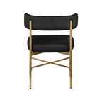 Meridian Furniture, Chaises de salle à manger Rivage en tissu texturé lin durable, lot de 2