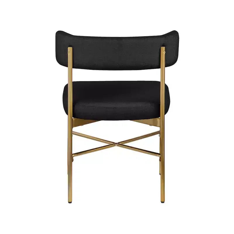 Meridian Furniture, Chaises de salle à manger Rivage en tissu texturé lin durable, lot de 2