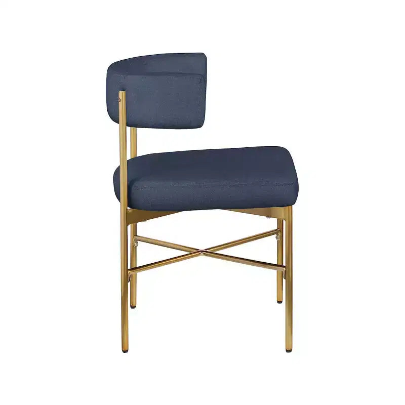 Meridian Furniture, Chaises de salle à manger Rivage en tissu texturé lin durable, lot de 2