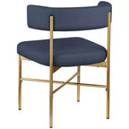 Meridian Furniture, Chaises de salle à manger Rivage en tissu texturé lin durable, lot de 2