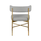 Meridian Furniture, Chaises de salle à manger Rivage en tissu texturé lin durable, lot de 2