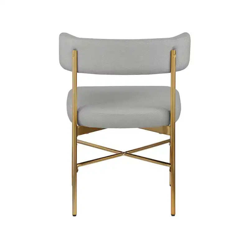 Meridian Furniture, Chaises de salle à manger Rivage en tissu texturé lin durable, lot de 2