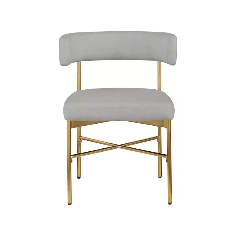 Meridian Furniture, Chaises de salle à manger Rivage en tissu texturé lin durable, lot de 2