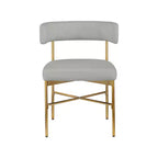 Meridian Furniture, Chaises de salle à manger Rivage en tissu texturé lin durable, lot de 2