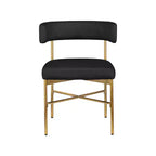 Meridian Furniture, Chaises de salle à manger Rivage en tissu texturé lin durable, lot de 2