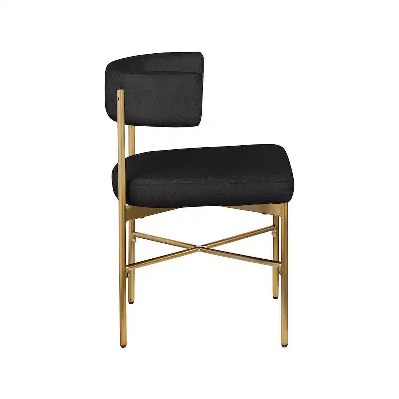 Meridian Furniture, Chaises de salle à manger Rivage en tissu texturé lin durable, lot de 2