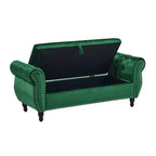 Christopher Knight Home Max Pouf de rangement capitonné en velours de style moderne