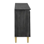 Buffet/Bahut en bois vieilli Whisen avec portes bicolores et étagères réglables