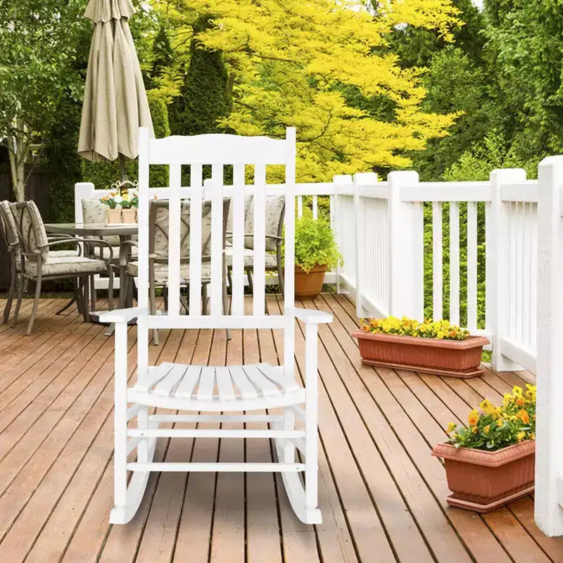 Rocking Chair with High Back Outdoor Rocking Chairs for Adult All Weather Porch Rockers Oversized Rockers