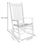 Fauteuil à bascule à dossier haut Fauteuils à bascule d'extérieur pour adultes Fauteuils à bascule de véranda tout temps Fauteuils à bascule surdimensionnés