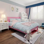 Cadre de lit plateforme en bois massif Pansy GDFStudio avec tête de lit