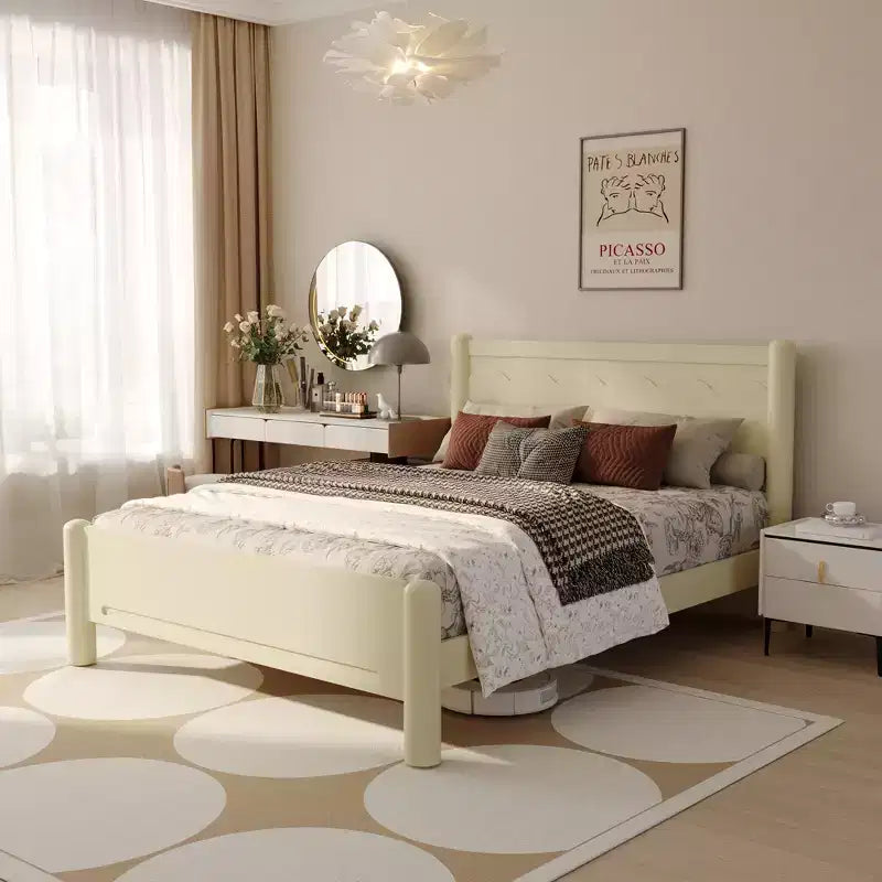 GDFStudio Pansy Solid Wood Platform Bed Frame with Headboard
