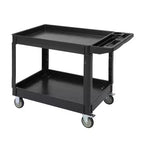 Utility Service Cart 2 Shelf 500 Lbs, 2 Tier Heavy Duty Rolling Tool Cart On Wheels for Warehouse, Garage, Kitchen, 4525