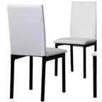 Okak – Lot de 4 chaises de salle à manger modernes, cadre en métal sans accoudoirs et assises en similicuir, chaises d'appoint rembourrées pour cuisine et salle à manger