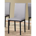 Okak – Lot de 4 chaises de salle à manger modernes, cadre en métal sans accoudoirs et assises en similicuir, chaises d'appoint rembourrées pour cuisine et salle à manger