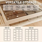 2 boîtes de rangement extra-larges en plastique - anti-poussière, rangement pliable sous le lit, transparent, avec roulettes, solution de rangement pour chambre.