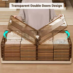 2 boîtes de rangement extra-larges en plastique - anti-poussière, rangement pliable sous le lit, transparent, avec roulettes, solution de rangement pour chambre.