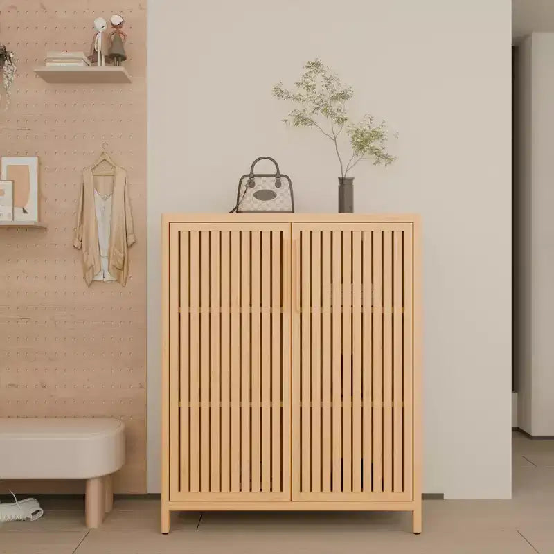 GDFStudio Smedley Armoire de Rangement Moderne 38.1 en Bambou avec 2 Portes
