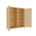 GDFStudio Smedley Armoire de Rangement Moderne 38.1 en Bambou avec 2 Portes