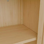 GDFStudio Smedley Armoire de Rangement Moderne 38.1 en Bambou avec 2 Portes