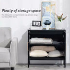 Buffet en rotin HYLEORY, meuble de rangement à 2 portes avec pieds réglables