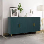 Meuble TV multifonction en bois avec armoire de rangement et étagères réglables - Console idéale pour le salon et la chambre