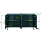 Meuble TV multifonction en bois avec armoire de rangement et étagères réglables - Console idéale pour le salon et la chambre