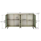 Meuble TV multifonction en bois avec armoire de rangement et étagères réglables - Console idéale pour le salon et la chambre