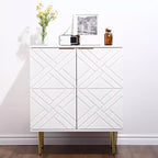 Dining Cabinet Set with 2Pcs White Dining Cabinet Set, Durable Construction, Spacious Storage, Elegant Design, Easy Assembly