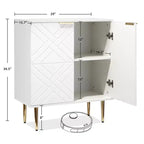Ensemble de Meubles de Salle à Manger avec 2 Buffets Blancs, Construction Durable, Rangement Spacieux, Design Élégant, Montage Facile