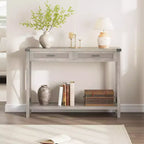 TROPOW Meuble Console d'entre,Console D'ENTREETable d'appoint en Bois,Meuble de Rangement Entre ou Salon, avec 2 tiroirs