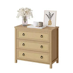 Rattan Dresser for Bedroom, Tall Freestanding Boho Chest of Drawers, Wood Storage Cabinet for Living Room, Closet