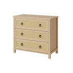 Commode en rotin pour chambre à coucher, chiffonnier bohème haut autoportant, armoire de rangement en bois pour salon, placard
