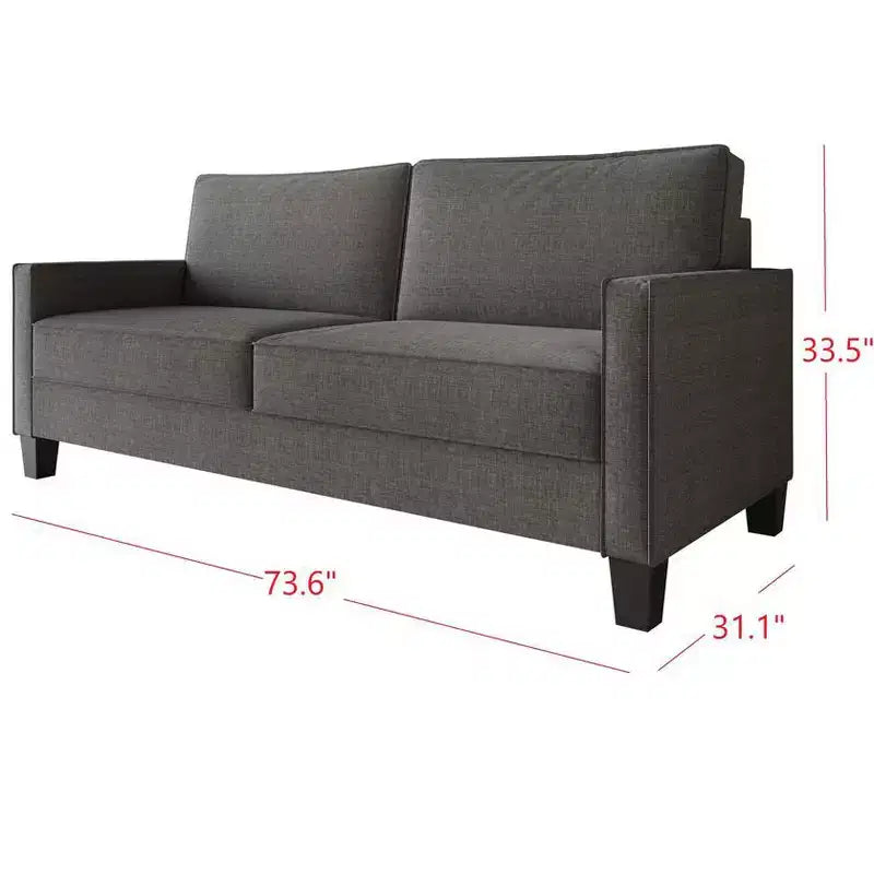 Canapé Home Design Marcia à accoudoirs carrés