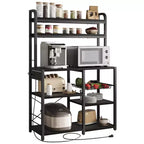 Baker Rack, Microwave Stand with 6-Tier Storage Rack, Kitchen Buffet Table with Large Storage,Industrial Microwave Stand