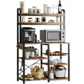 Étagère de boulanger, support de micro-ondes avec étagère de rangement à 6 niveaux, table de buffet de cuisine avec grand rangement, support de micro-ondes industriel