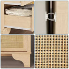 Commode de chambre à 7 tiroirs, commode en bois de 120 cm de large, meuble TV, organisateur de rangement autoportant