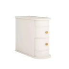 Table d'appoint étroite en bois de noyer avec 2 tiroirs
