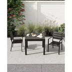 Table à manger de terrasse extensible pour 4 à 6 personnes, table d'extérieur réglable en aluminium de 80 à 160 cm, idéale pour le jardin, le porche, la terrasse et les réceptions en plein air