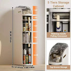 Meuble de rangement en plastique - Taille étroite de 18 cm, style tiroir, multicouche, gain de place, organisateur de rangement pour cuisine et salle de bain