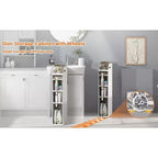 Meuble de rangement en plastique - Taille étroite de 18 cm, style tiroir, multicouche, gain de place, organisateur de rangement pour cuisine et salle de bain